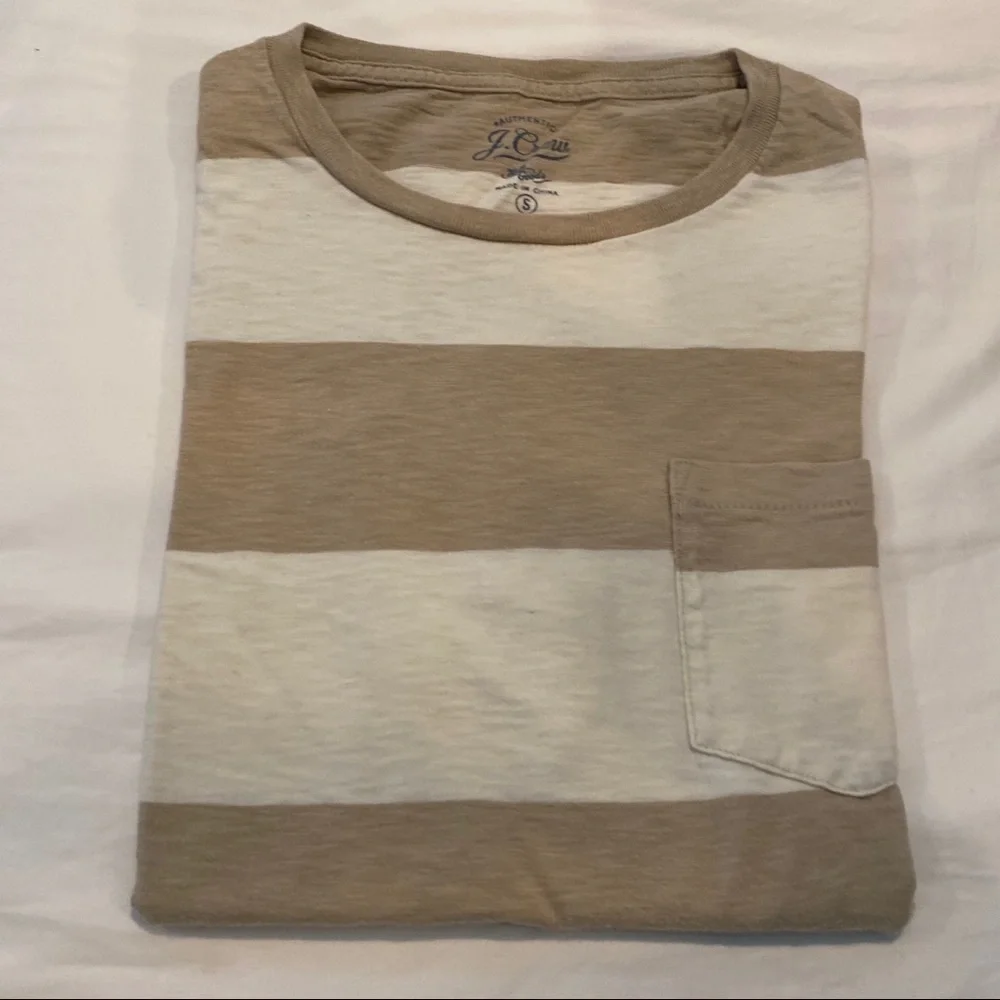 J. Crew Striped Pocket Tee